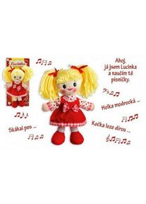 Teddies Panenka Lucinka handrová plyš 30 cm česky zpievajúca na karte