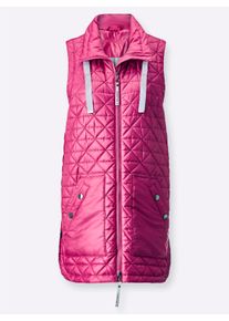 Dames Bodywarmer met 2-wegzakken in fuchsia ,maat 36, WITT, 100% Polyester. Wattering: 100% Polyester
