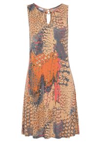Buffalo Dames Strandjurk in dierenprint ,maat 38, Witt, 100% Viscose