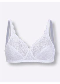 Triumph Damen BH ohne Bügel in weiß ,Größe 75B, Witt, 72% Polyamid, 22% Elasthan, 6% Baumwolle. Futter: 81% Polyamid, 19% Elasthan