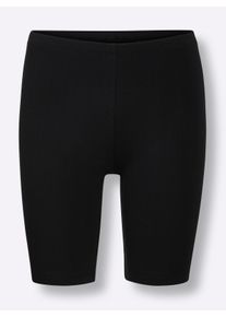 wäschepur Dames Lange slip in zwart ,maat 36/38, Witt, 48% Katoen, 46% Polyester, 6% Elastan