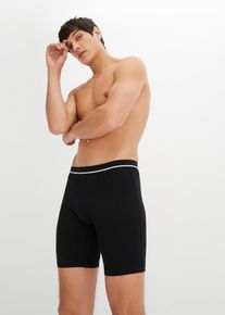 bonprix Bóxers largos ajustados (3 unidades), negro, 10 (4XL)