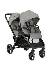 Joie Geschwisterwagen , Grau , Textil , 56x101.5x104 cm , Feststellbremse, Fußstütze abklappbar, 5-Punkte-Gurt, für Babyschale geeignet , Baby On Tour, Kinderwagen, Zwillingskinderwagen