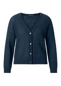 Les Racines du Ciel Dames Vest met knopen M Blauw