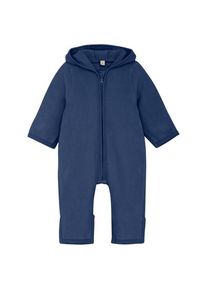 Huttelihut Kid's Pram Suit Bear Ears Cot. Fleece Overall Kids (62, blue)