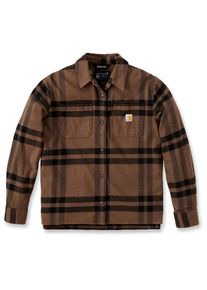 Carhartt Womens Midweight Flannel L/S Plaid Shirt Overhemd Dames (S |bruin)