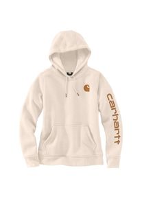 Carhartt Women's Clarksburg Logo Sleeve Sweatshirt Hoodie Women (L, sand)