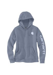 Carhartt Women's Clarksburg Logo Sleeve Sweatshirt Hoodie Women (S, grey)