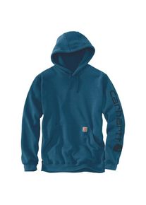 Carhartt Sleeve Logo Hooded Sweatshirt Hoodie Men (XL, blue)