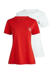 Calvin Klein Jeans Curve T-shirt Femme rouge, blanc taille 6XL