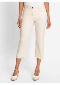 Damen 3/4-Hose in Stretch-Qualität in champagner ,Größe 48, WITT, 76% Baumwolle, 22% Polyester, 2% Elasthan