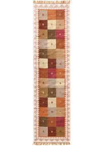 HEINE HOME unisex Kelim in naturel/bont ,maat 70x140 cm - rechthoekig, Witt, 98% Wol, 2% Viscose