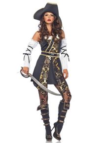 Deceptive pirate bride ladies costume