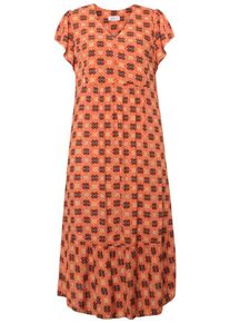 Studio Untold Dames Jurk blauw / oranje / zwart / wit 42-44