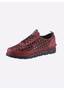 Gemini Dames veterschoen in bordeaux ,maat 37, Witt, 60% Glad leer, 40% Lakleer