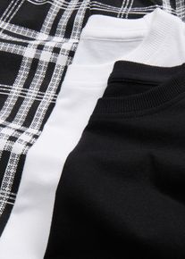 Pyjamas i ekologisk bomull för barn (3 delar) - vit - storlek 140/146 - bonprix