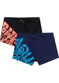 Badshorts för barn (2-pack) - blå - storlek 176/182 - bonprix