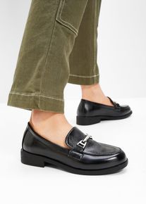 Loafers med spänne - svart - storlek 40 - bonprix