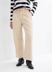 Kypertbyxa i kortare modell - beige - storlek 38 - bonprix