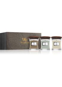 WoodWick Fireside + White Teak + Sand & Driftwood confezione regalo 3x85 g