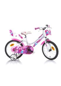 DINO BIKES Gyerekbicikli Dino 16" HiTech acél rózsaszín/fehér