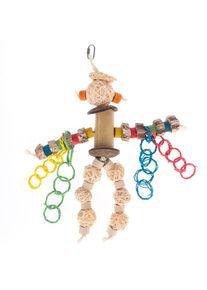TIAKI Robot Man gioco per uccelli circa 33x28cm