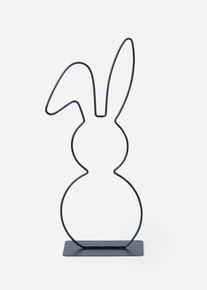 Figurine déco Silhouette de lapin - noir - taille 29x13 cm - bonprix