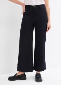 Pantalon large 100% coton taille haute - noir - taille 46 - 100% coton - bonprix