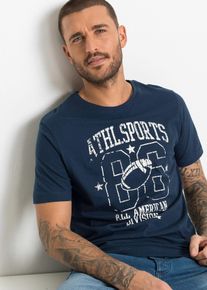 Lot de 2 T-shirts à imprimés sportifs - bleu - taille 44/46 (S) - 100% coton - bonprix