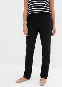 Pantalon droit extensible en bengaline taille élastiquée - noir - taille 40 - Bengaline,Viscose - bonprix