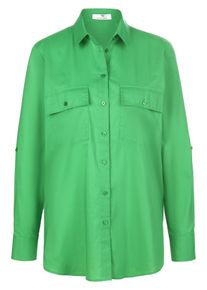 Peter Hahn - Bluse mit Hemdkragen, gr&uuml;n, Gr. 46, Baumwolle