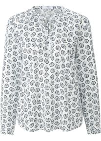 Peter Hahn - Blouse met ­lange mou­wen, wit, Maat 36, viscose