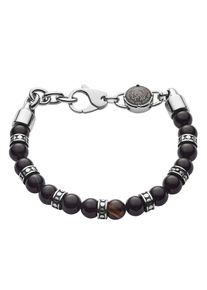 Diesel Heren Armband zwart / zilver One Size