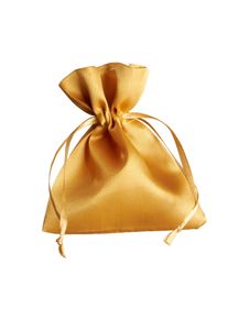 10 Satin bags 80 x 100 mm | gold