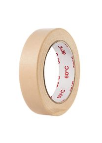 50 m Masking tape white, 25 mm, flat crepe, heat resistant up to 60°C