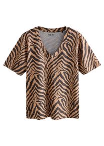 next Dames Shirt cognac / zwart XS