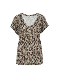 WE Fashion Dames Shirt cognac / groen / lichtgroen / zwart L
