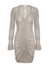 SOMETHINGNEW Strickkleid Damen grau Größe M