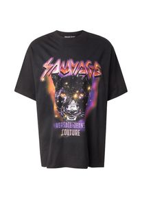 Versace Jeans Couture Heren Shirt 'SAUVAGE-PANTHER' geel / oranje / zwart / wit L