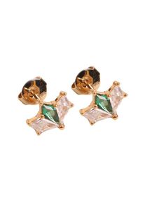 Fiora Stud Earrings Green