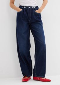 Jeans a palloncino super soft con bottoni vita media - Blu - Taglia 42 - bonprix