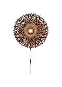 Good & Mojo Wandleuchte , Naturfarben, Schwarz , 8x30x30 cm , LED-Leuchtmittel austauschbar , Lampen & Leuchten, Innenbeleuchtung, Spots & Strahler, Wandstrahler