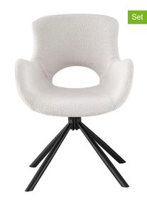 House Nordic 2-delige set: eetkamerstoelen crème - (B)59 x (H)82,5 x