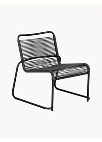 Fiam Ręcznie wykonany fotel ogrodowy Lido Czarny Metal S 64 x G 70 cm