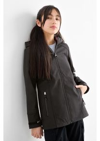 C&Amp;A Kurtka Softshell z kapturem-hydrofobowa, Czarny, Rozmiar: 146