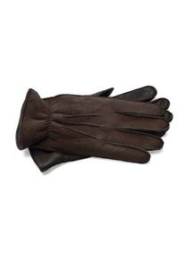 ESKA Herrenhandschuh Hirschleder mit Curleylammfell Dunkelbraun 9,5
