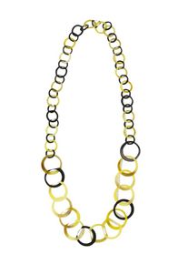 Ulla Popken Dames Ketting goud / zwart 42-48