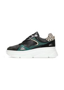 PS Poelman Dames Sneakers laag 'Jana' groen / zwart 36