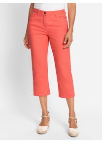 Damen 3/4-Hose in Stretch-Qualit&auml;t in koralle ,Gr&ouml;&szlig;e 36, WITT, 76% Baumwolle, 22% Polyester, 2% Elasthan