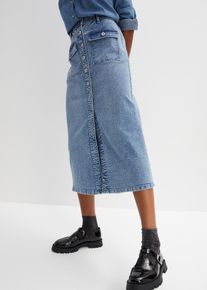 Jeansrock, blau, Größe 42, mit Baumwolle, bonprix